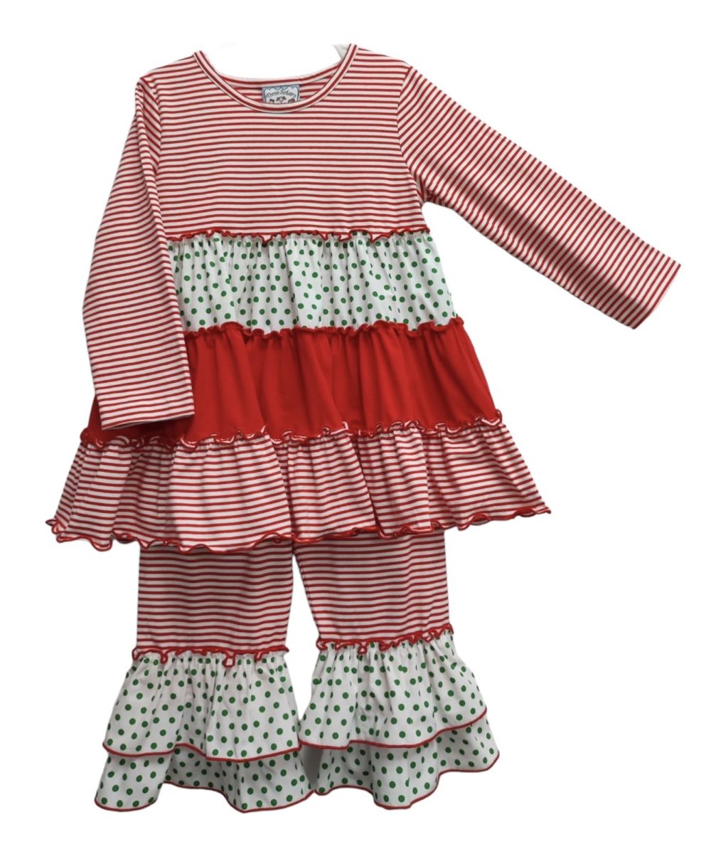 Three Sisters Merry and Bright Ruffle Pant Set