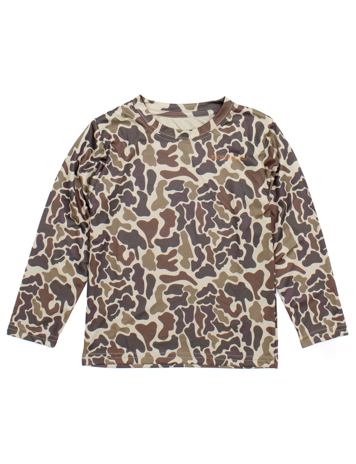 Properly Tied Performance LS Vintage Camo Top