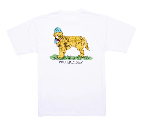 Properly Tied Boys Performance SS Tee American Pup