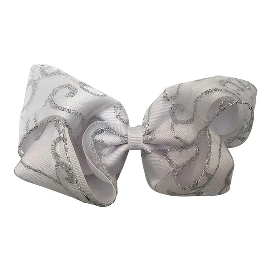 Bows for Belles Traditional Glitter Swirl Hair Bow