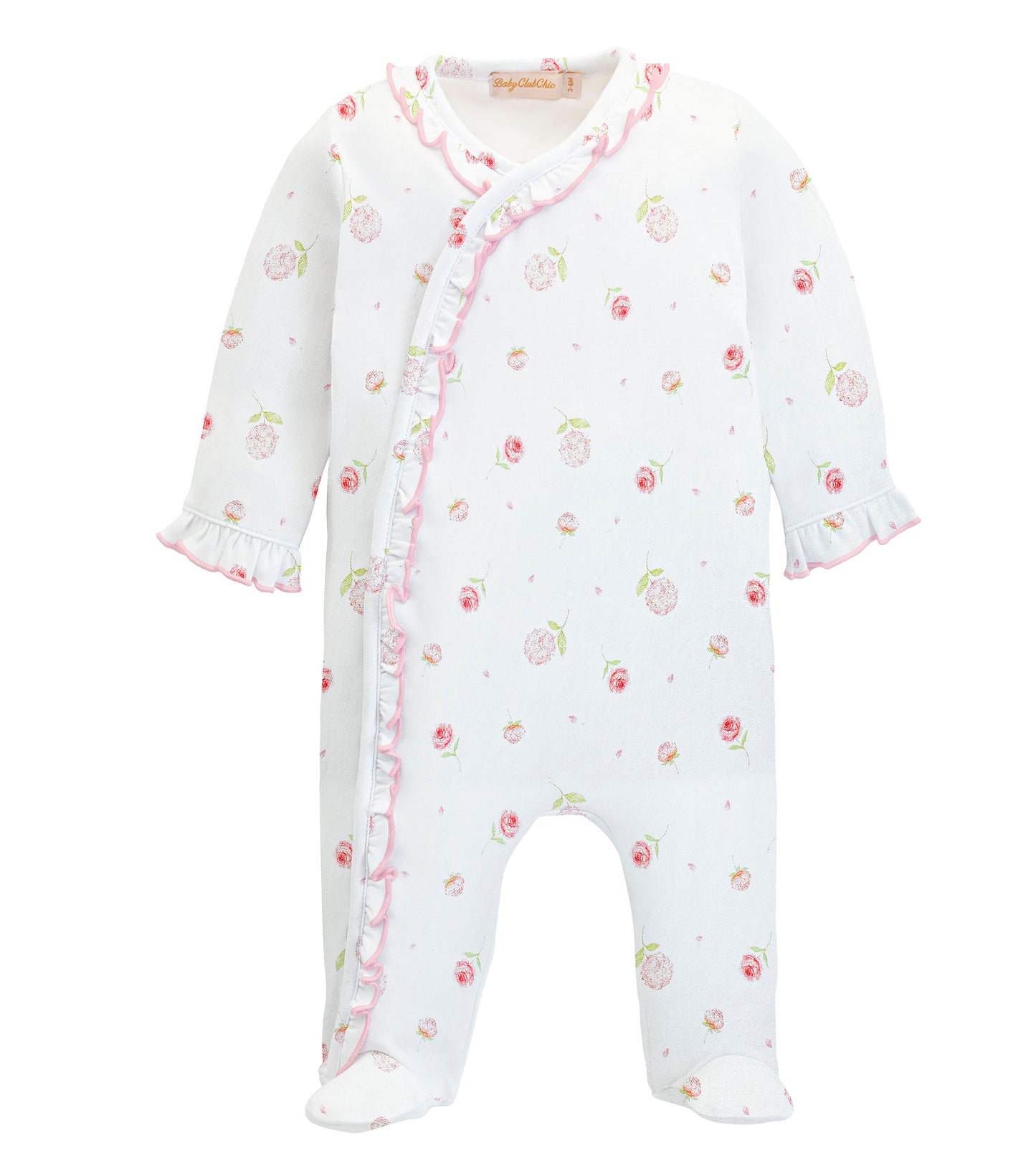 Baby Club Chic Romantic Roses Footie w/Ruffle
