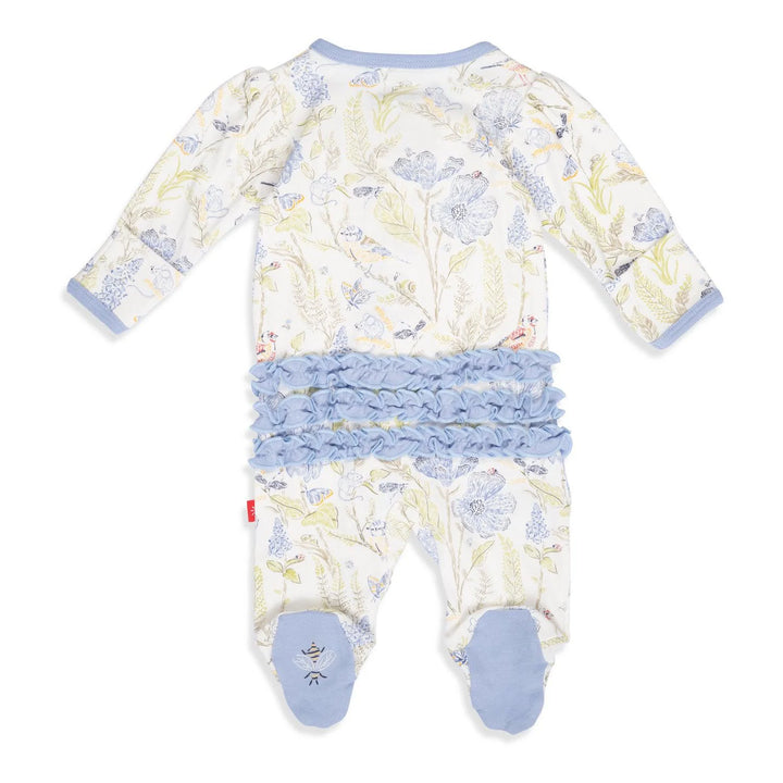 Magnetic Me Blue Blossom Organic Cotton Footie