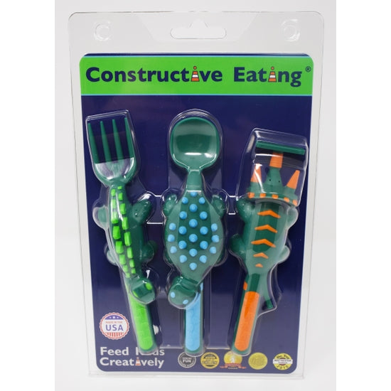 Constructive Eating Set of 3 Dino Utensils